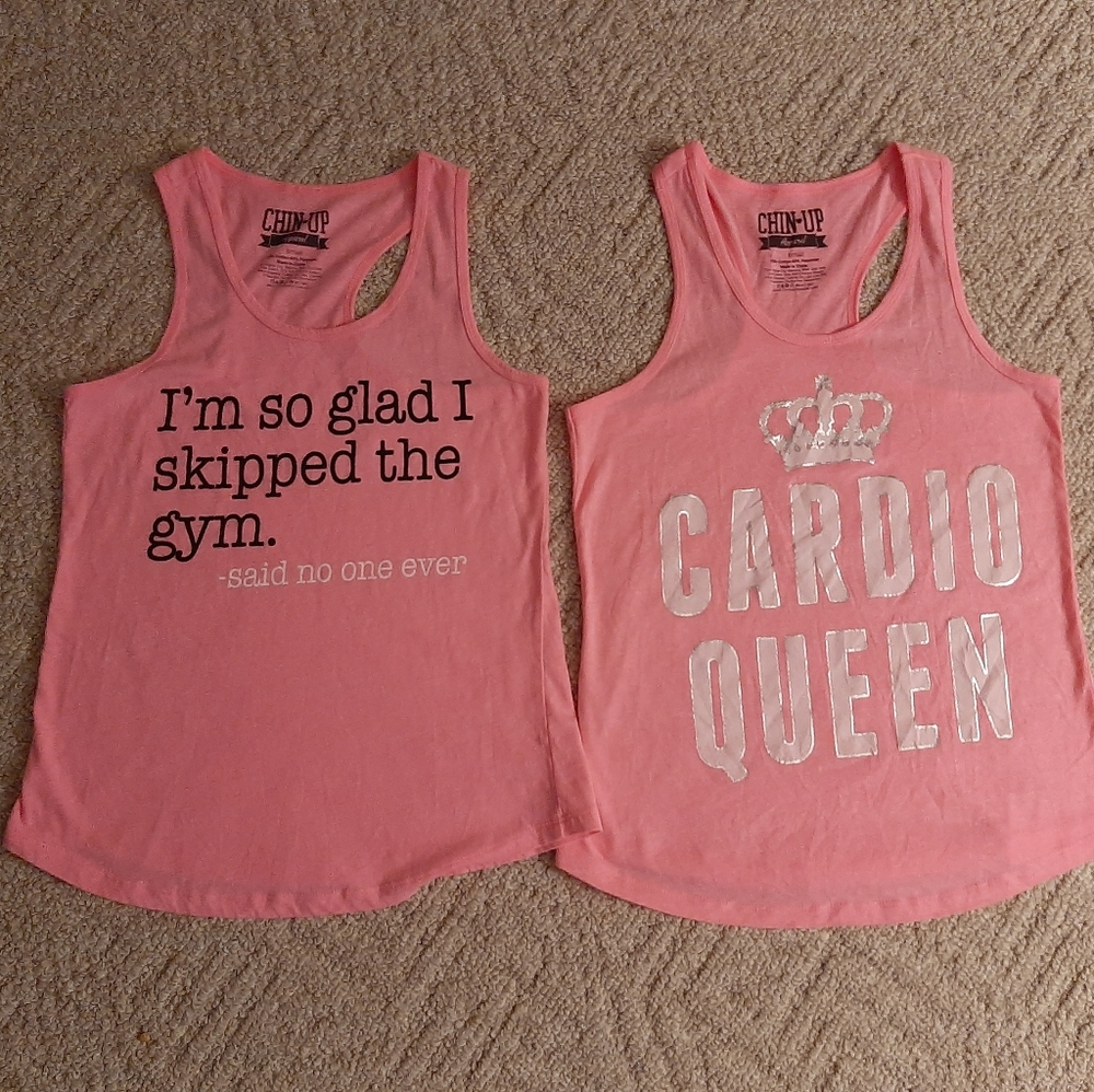 NWOT Chin-up Pink Workout Tanks
